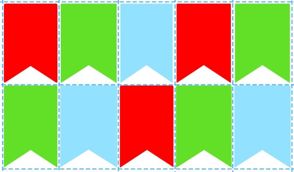 Цветные флажки для детского сада