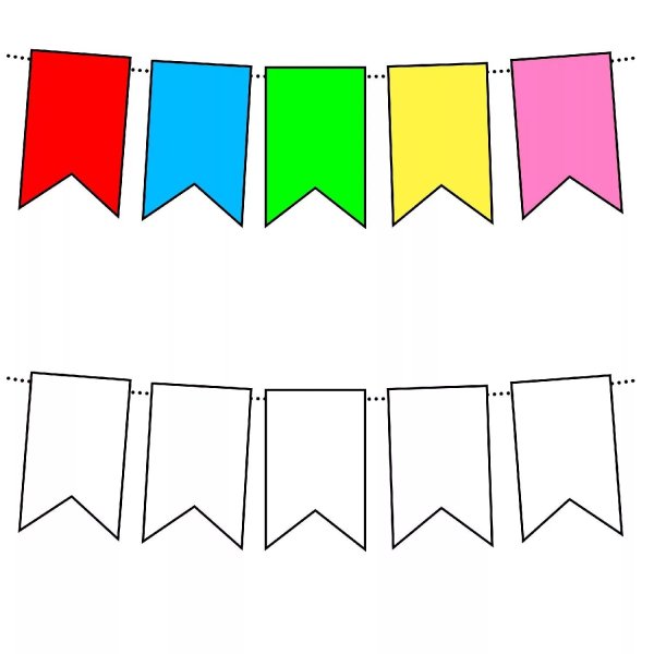 Флажок раскраска для детей