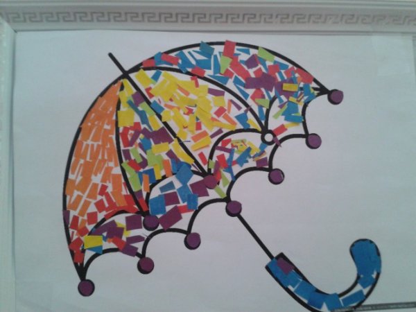 Аппликация зонтик