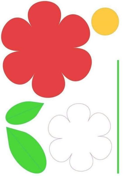 Трафареты цветов для поделок