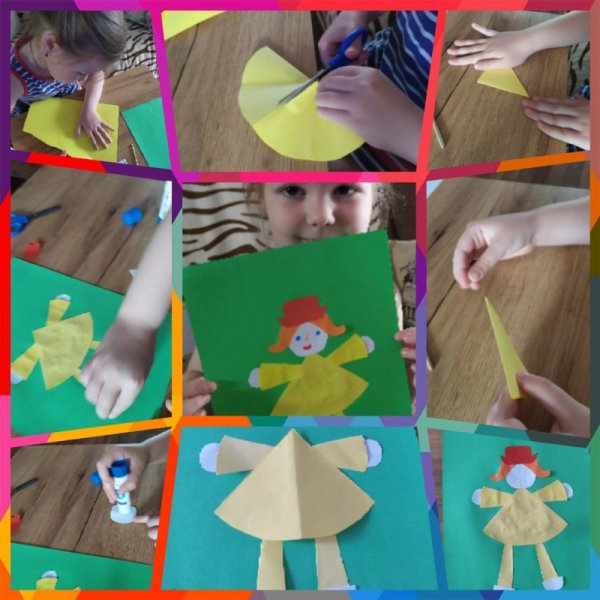 Занятие красная шапочка аппликация средняя группа