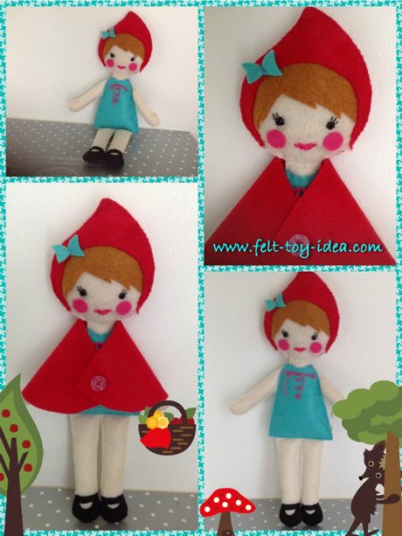 Шапка из фетра для куклы