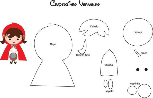 Кукла из фетра выкройка