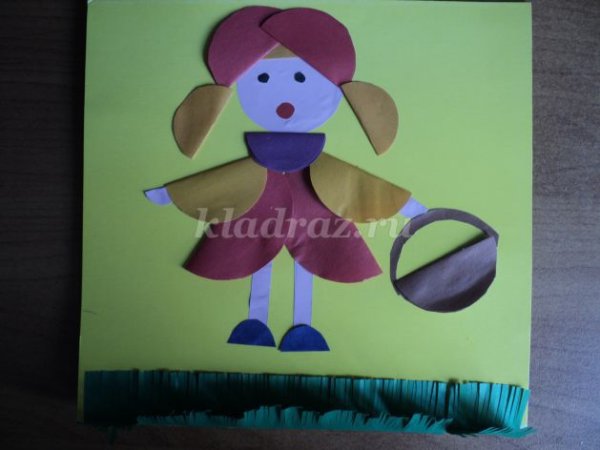 Аппликация красная шапочка средняя группа