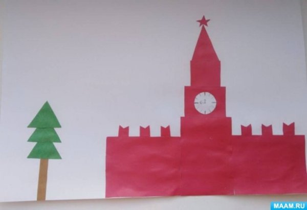 НОД рисование «Спасская башня Кремля»