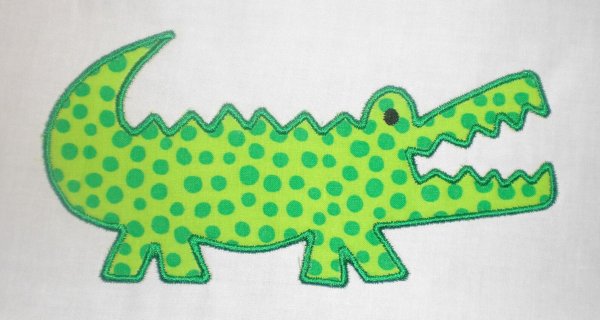 Крокодил аппликация из ткани