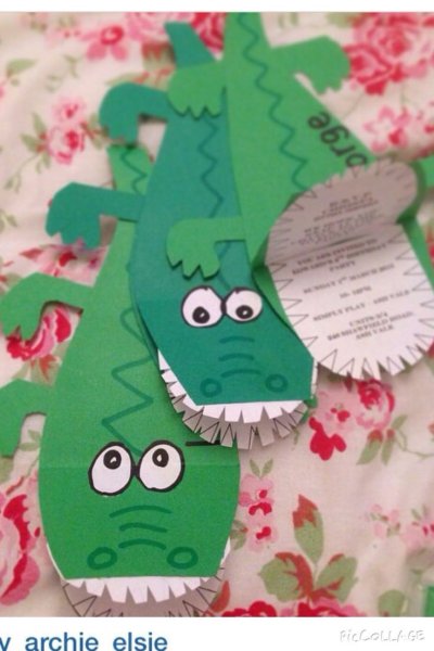 Аппликация крокодил для малышей