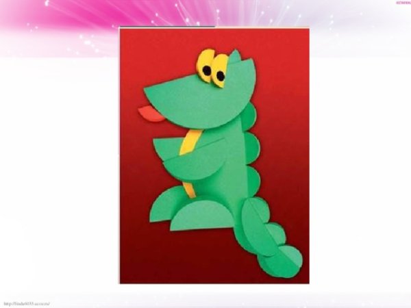 Крокодил из кружков