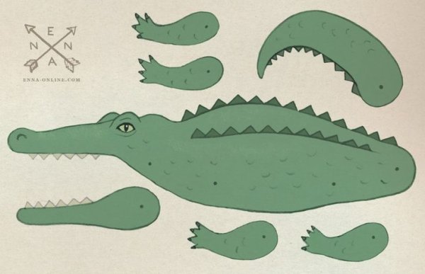 Поделка крокодил для малышей