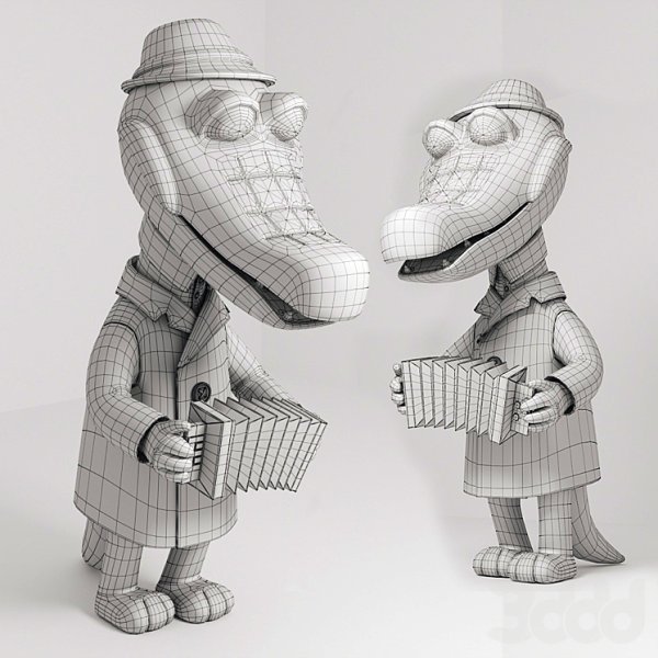 Крокодил Гена 3д