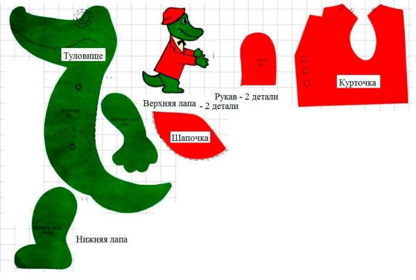 Крокодил выкройка игрушки