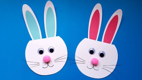 Поделка зайчик из бумаги