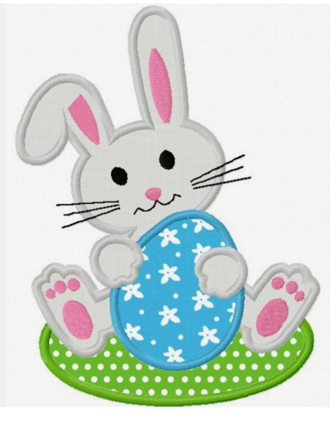 Пасхальный зайчик аппликация