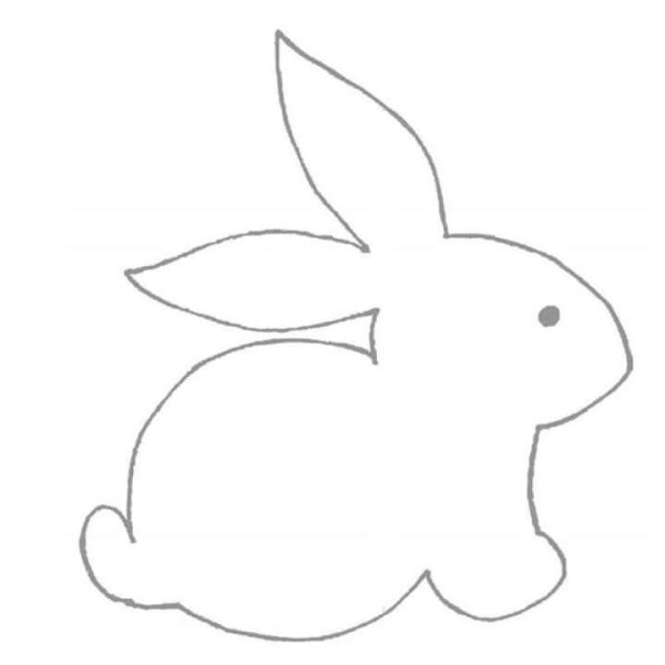 Шаблон зайчика для аппликации