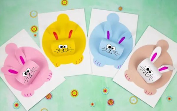 Аппликация зайчик