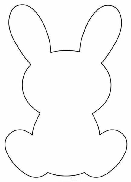 Шаблон зайчика для аппликации