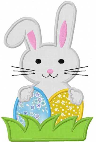 Пасхальный зайчик аппликация