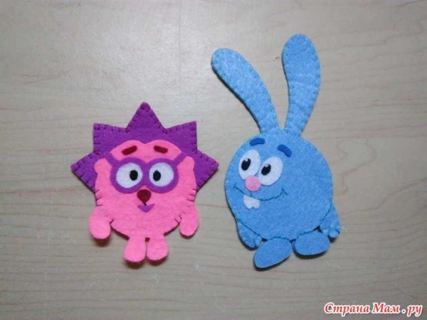 Подделка из фетра Смешарик