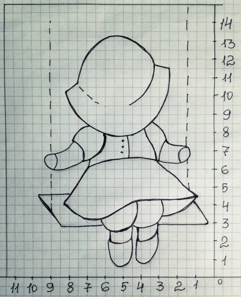 Пэчворк аппликация крошка Сью