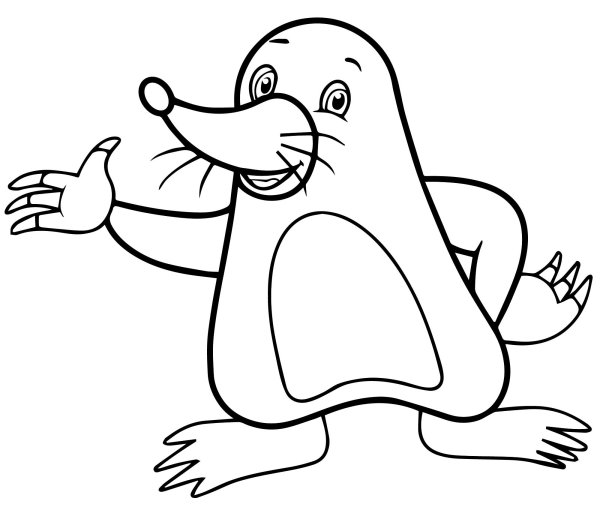 Крот рисунок