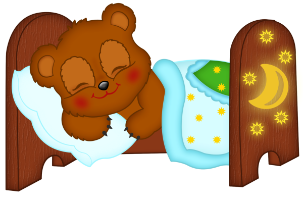 Спящий медведь мультяшный
