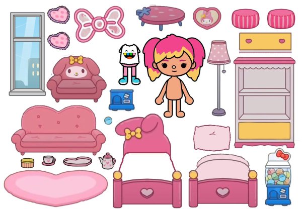 Спальня для бумажной куклы