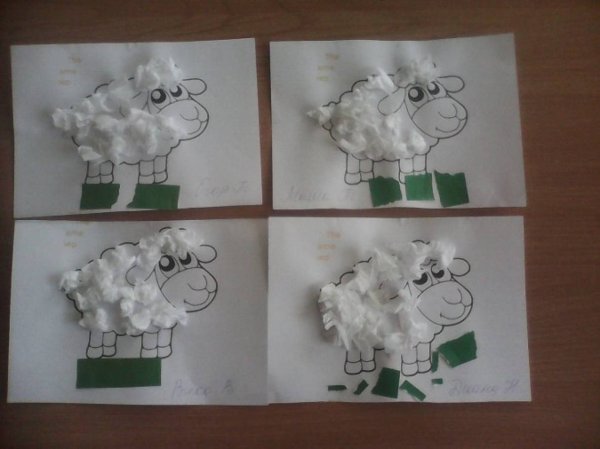 Аппликация домашние животные средняя группа