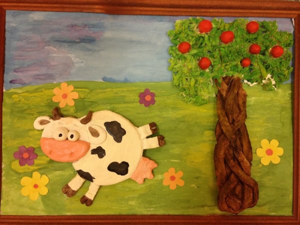 Кто пасется на лугу аппликация младшая группа