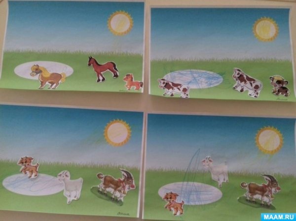 Кто пасется на лугу аппликация младшая группа