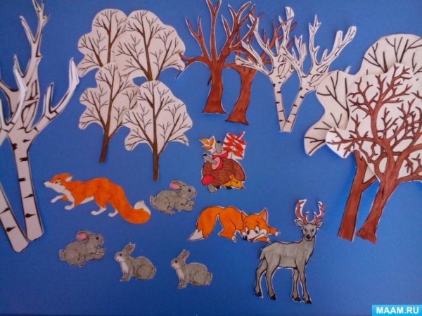 Коллаж осенний лес в средней группе