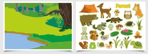 Лесные животные аппликация для малышей