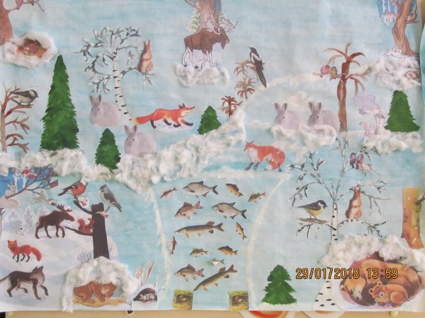 Рисование в средней группе на тему животные зимой