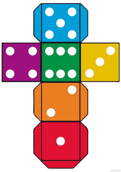 Игровой кубик развертка