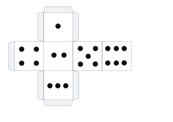 Игральный кубик развертка