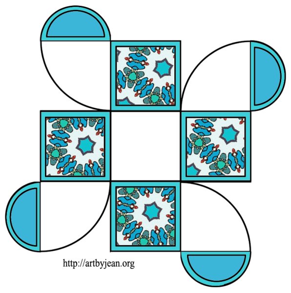 Шаблон для аппликации куб