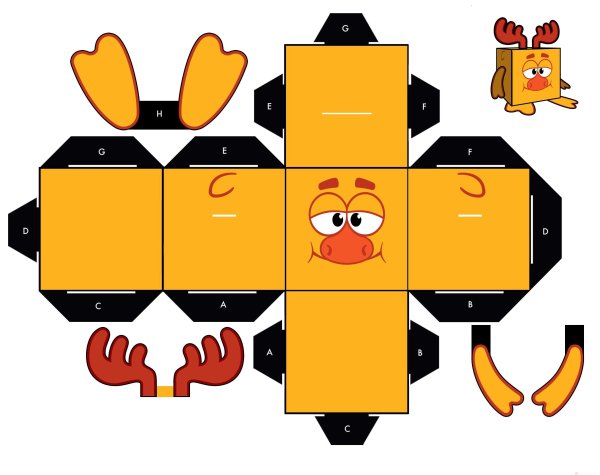 Объемные игрушки из бумаги шаблоны Смешарики