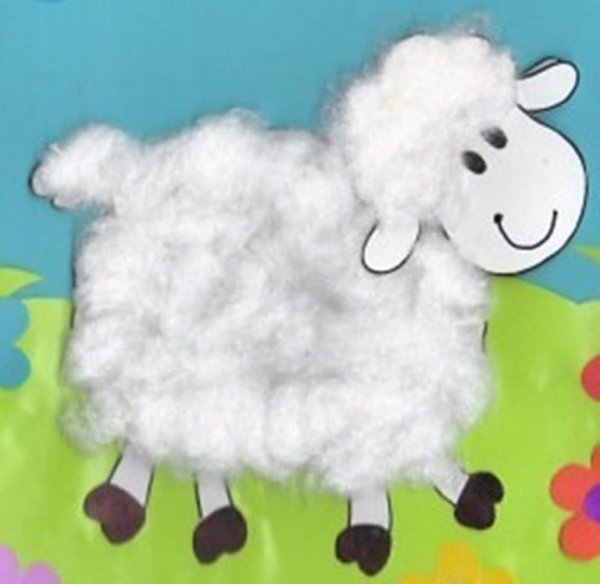 Аппликация из ваты для детей