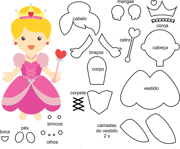 Плоскостные куклы из фетра