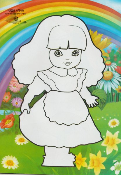 Аппликация кукла