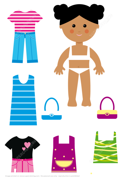 Бумажные человечки с одеждой