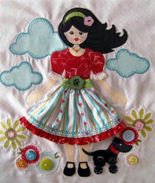 Аппликация из ткани