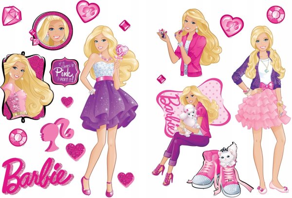 Наклейки Барби