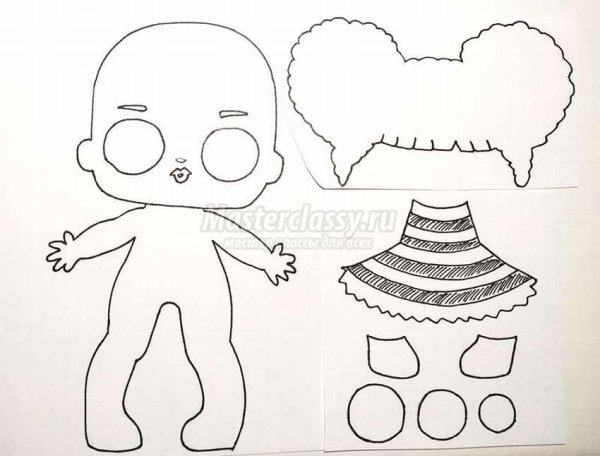 Куколка из фетра выкройка