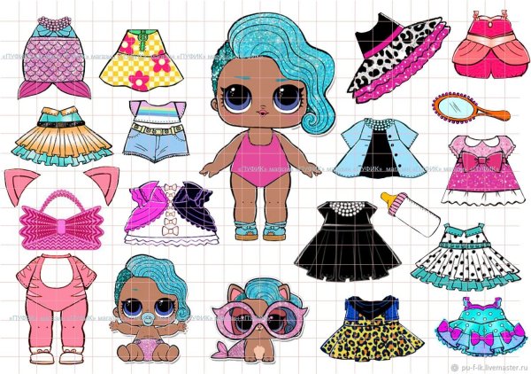 Lol бумажные куклы Лола Одевашки