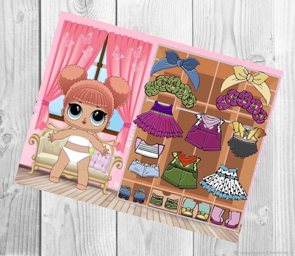 Бумажные куклы Одевашки куклы ЛОЛ