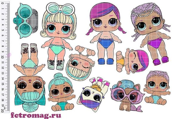 Бумажные куклы ЛОЛ С одеждой