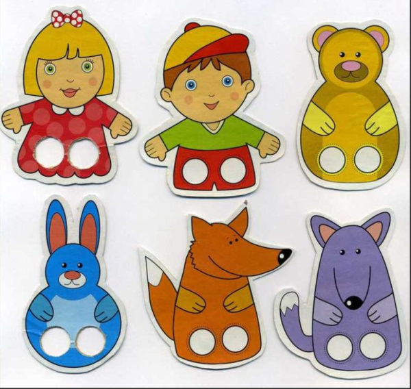 Герои сказки Теремок пальчиковый театр