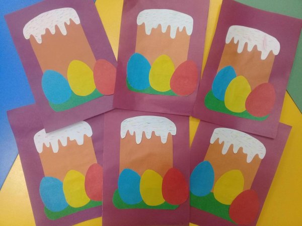 Аппликация кулич