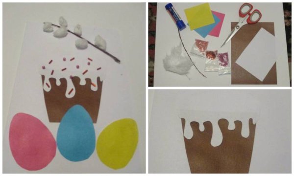 Пасхальные аппликации для детей из цветной бумаги