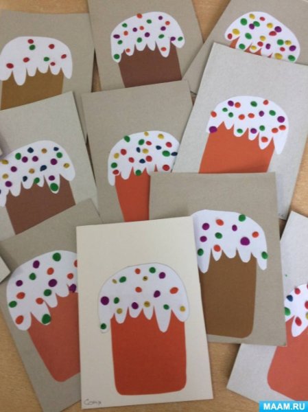 Аппликация Пасхальный кулич